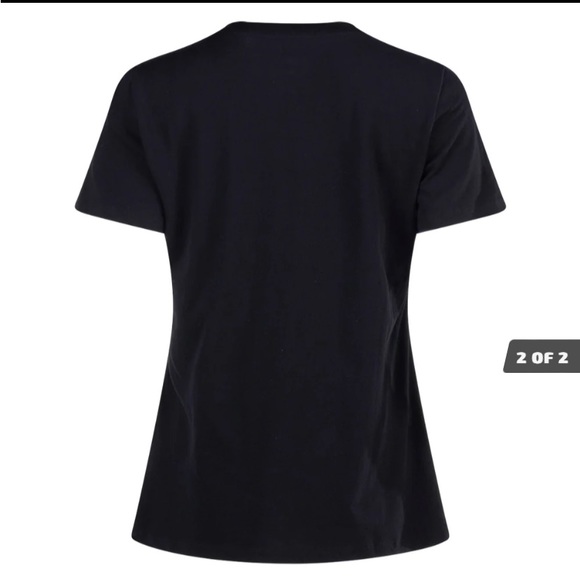 V Neck Black Nike Fit Dry Sport Tee - Picture 2 of 4